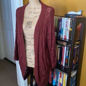 Eyelet Cardigan Sweater